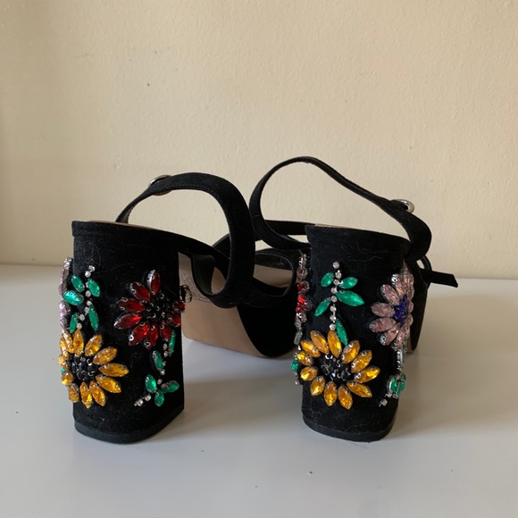 ASOS flower gem detail platform heels 8 - Picture 3 of 6